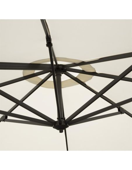 Parasol déporté professionnel Bolero Venice crème 3,5 m
