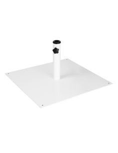 Pied de parasol plat en métal Bolero blanc 18kg
