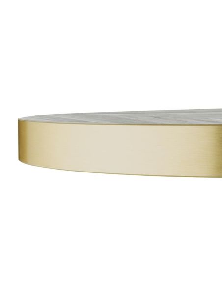 Plateau de table rond pré-percé Bolero Chevron 600mm