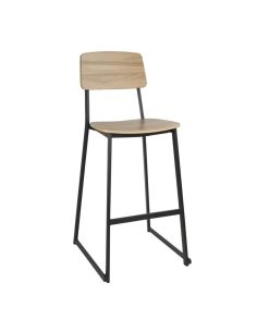 Tabourets hauts d'intérieur en bois Bolero Beaufort (lot de 2)