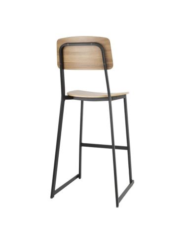 Tabourets hauts d'intérieur en bois Bolero Beaufort (lot de 2)