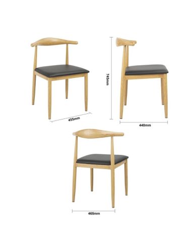 Chaises d'intérieur rembourrées Bolero Camden (lot de 2)