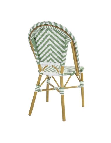 Chaises style parisien en rotin Bolero vert clair (lot de 2)