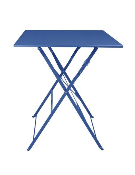 Table de terrasse carrée Bolero Perth bleu marine foncé