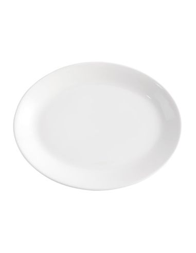 Plateaux ovales blancs Churchill Whiteware 305mm (lot de 12)