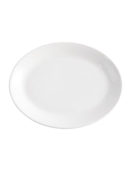 Plateaux ovales blancs Churchill Whiteware 305mm (lot de 12)