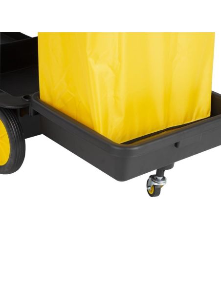 Chariot de nettoyage avec armoire verrouillable Jantex noir