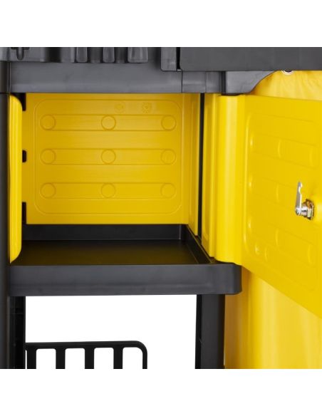 Chariot de nettoyage avec armoire verrouillable Jantex noir