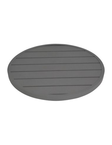 Plateau de table rond en aluminium Bolero gris foncé 580 mm