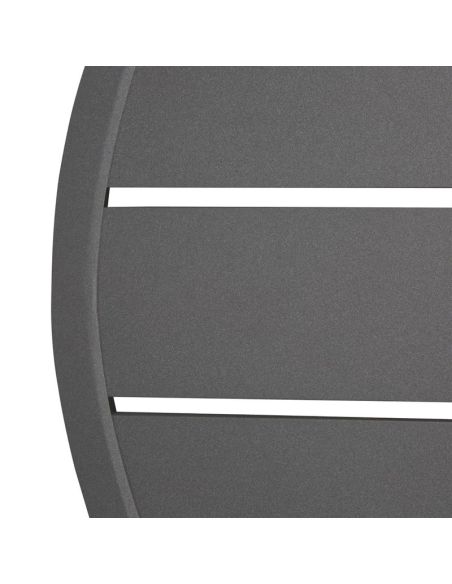 Plateau de table rond en aluminium Bolero gris foncé 580 mm