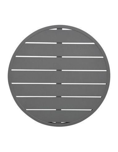 Plateau de table rond en aluminium Bolero gris foncé 580 mm