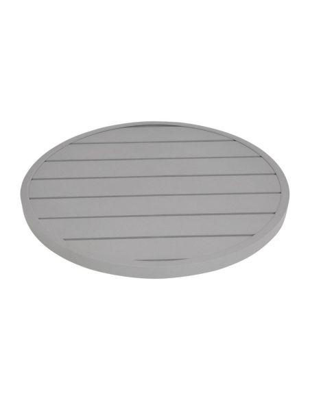 Plateau de table rond en aluminium Bolero gris clair 580 mm