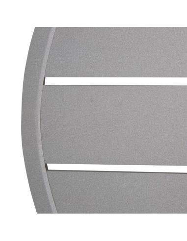 Plateau de table rond en aluminium Bolero gris clair 580 mm