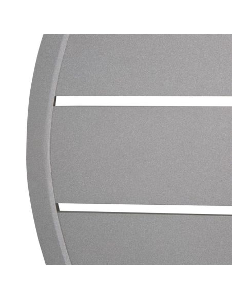 Plateau de table rond en aluminium Bolero gris clair 580 mm
