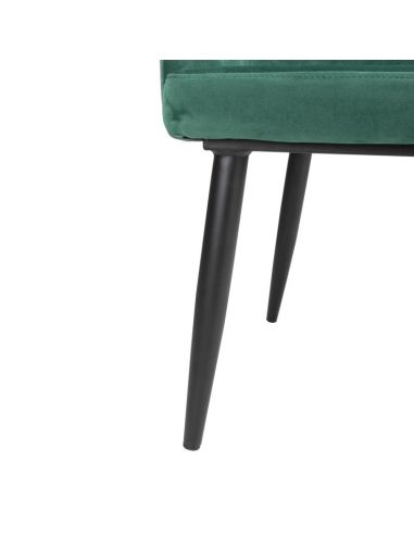 Chaises en velours Bolero Lia vertes (lot de 2)