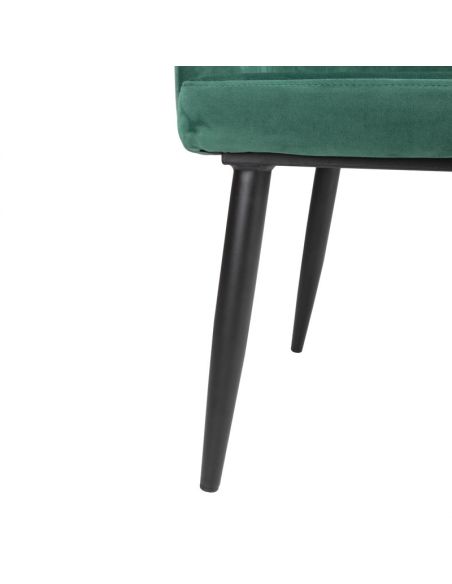 Chaises en velours Bolero Lia vertes (lot de 2)