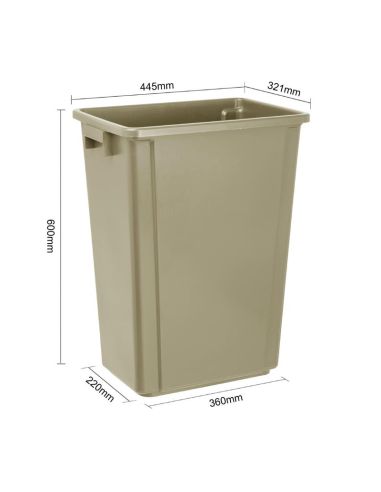 Poubelle Jantex Slim beige 60L