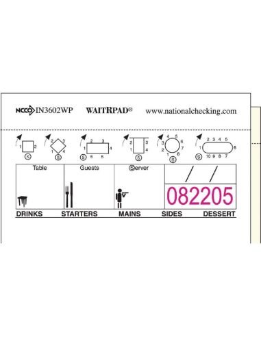 Carnets de commande autocopiants sans carbone WaitRpads (lot de 10)
