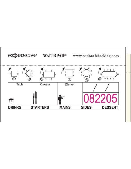 Carnets de commande autocopiants sans carbone WaitRpads (lot de 10)