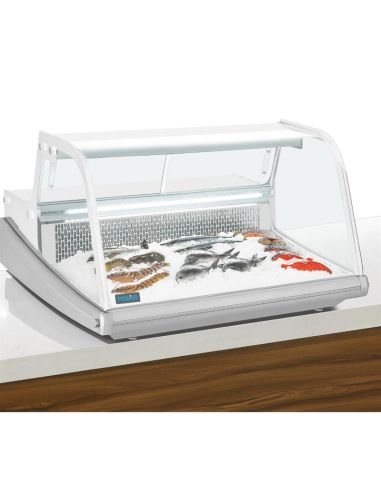 Vitrine réfrigérée de comptoir à poisson Polar Série G 175L