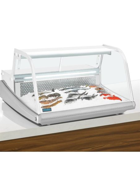 Vitrine réfrigérée de comptoir à poisson Polar Série G 175L