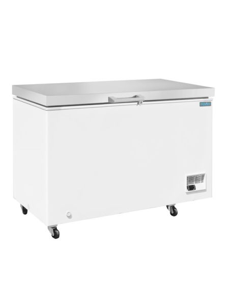 Congélateur coffre avec couvercle inox Polar Série G 378L