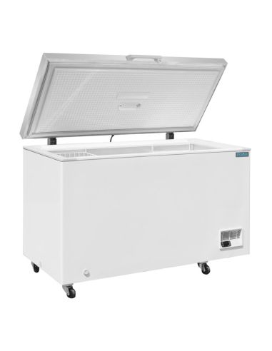 Congélateur coffre avec couvercle inox Polar Série G 378L