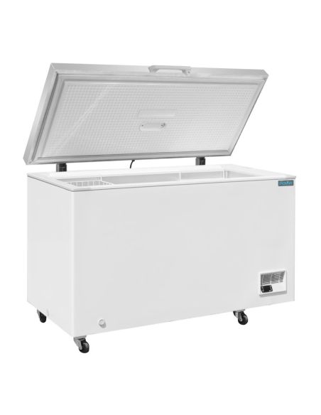 Congélateur coffre avec couvercle inox Polar Série G 378L