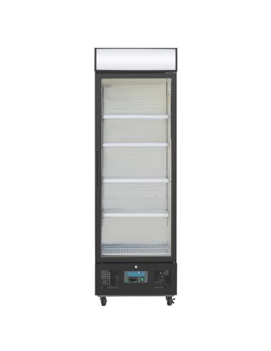 Vitrine réfrigérée positive avec caisson lumineux Polar Série G 368L noire