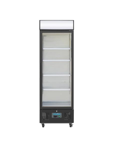 Vitrine réfrigérée positive avec caisson lumineux Polar Série G 368L noire