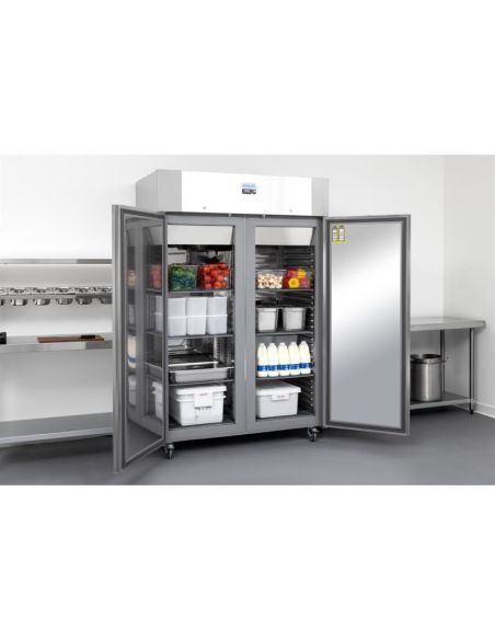 Armoire réfrigérée positive deux portes économe en énergie Polar Série U 1 400L