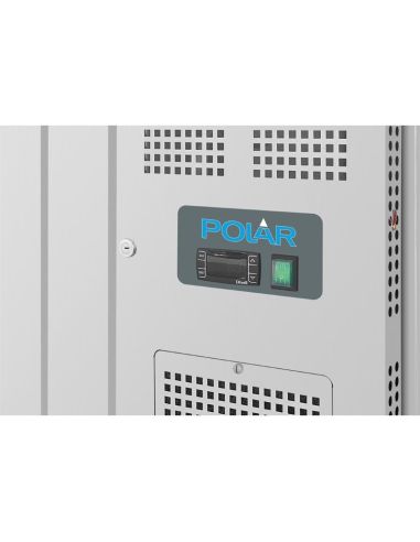 Comptoir à salade GN avec pare-haleine carré Polar Série U 4 portes
