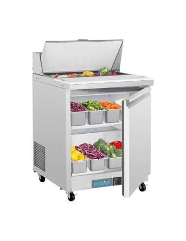 Comptoir de préparation réfrigéré positif 1 porte Polar Série U 154L