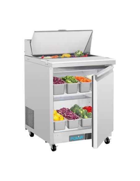 Comptoir de préparation réfrigéré positif 1 porte Polar Série U 154L