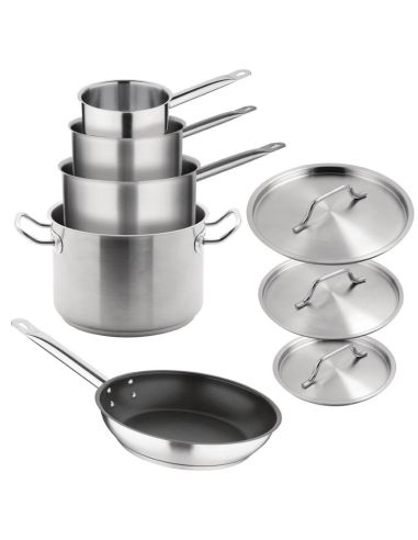 Batterie de cuisine induction en inox 5 pièces Vogue Cook Like A Pro