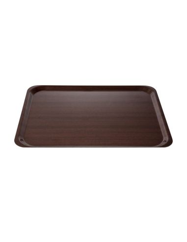 Plateau stratifié lisse Capri Cambro acajou 460mm