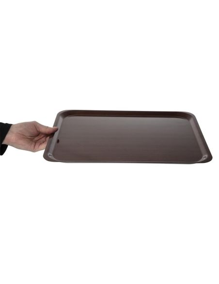 Plateau stratifié lisse Capri Cambro acajou 460mm