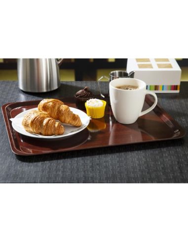 Plateau stratifié lisse Capri Cambro acajou 460mm