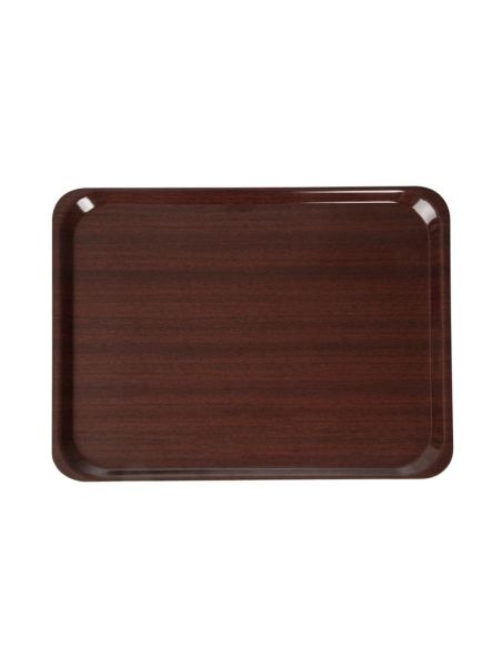Plateau stratifié lisse Capri Cambro acajou 460mm
