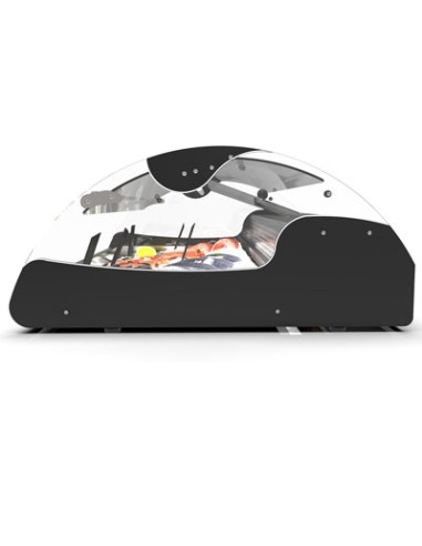 Vitrine froide spéciale Poissons XL SAYL - 2 bacs GN 1/1 noir - 1