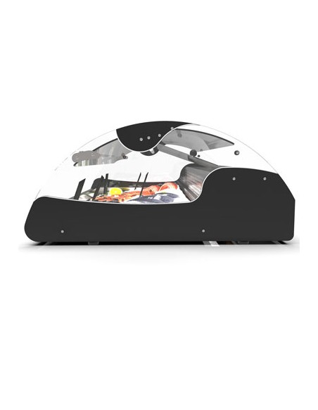 Vitrine froide spéciale Poissons XL SAYL - 2 bacs GN 1/1 noir - 1