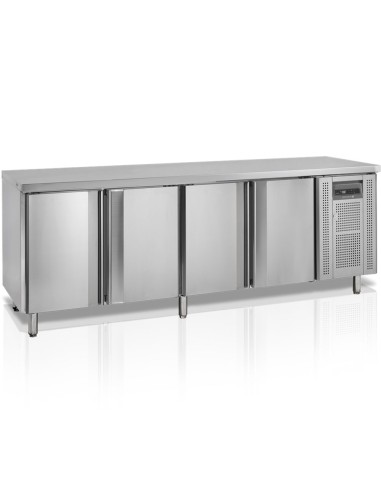 Table réfrigérée centrale négative GN 1/1 profondeur 700 - 4 portes - CF7410/-SP