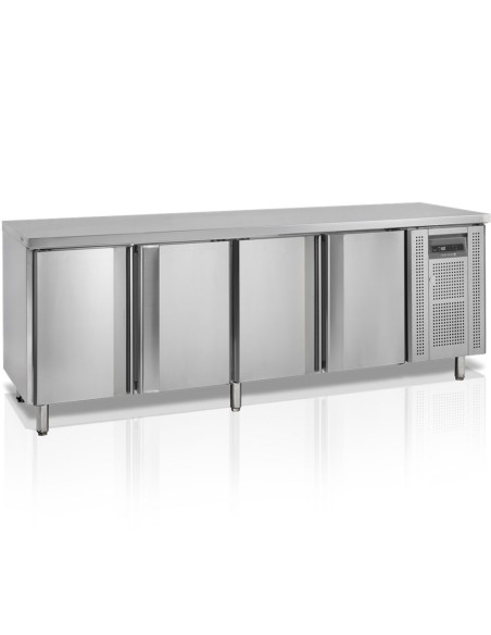 Table réfrigérée centrale négative GN 1/1 profondeur 700 - 4 portes - CF7410/-SP