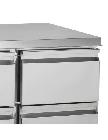 Saladette réfrigérée en inox - 3 portes GN 1/1 et cuve pour bacs GN 1/3 - SS1435