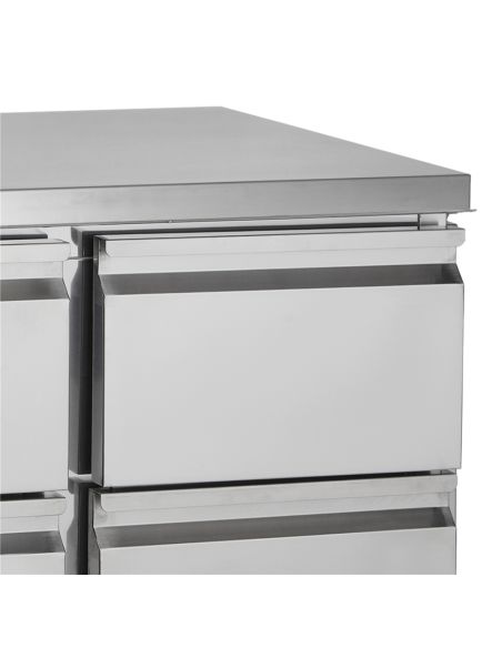Saladette réfrigérée en inox - 3 portes GN 1/1 et cuve pour bacs GN 1/3 - SS1435