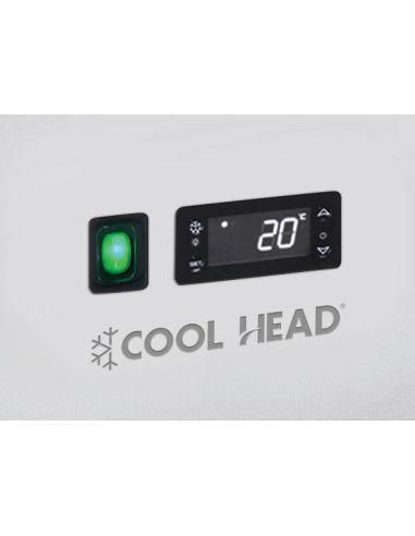 Saladette réfrigérée avec pare-haleine - 2 portes GN 1/1 | COOLHEAD