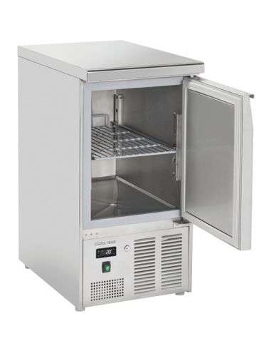 Saladette réfrigérée avec plan de travail en inox - 1 porte GN 1/1 | COOLHEAD