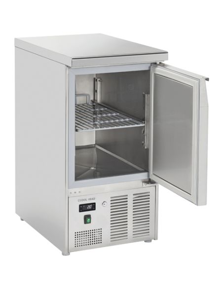 Saladette réfrigérée avec plan de travail en inox - 1 porte GN 1/1 | COOLHEAD
