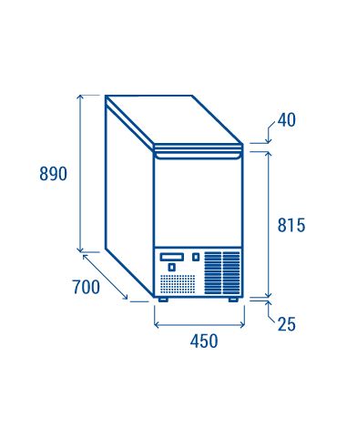 Saladette réfrigérée avec plan de travail en inox - 1 porte GN 1/1 | COOLHEAD
