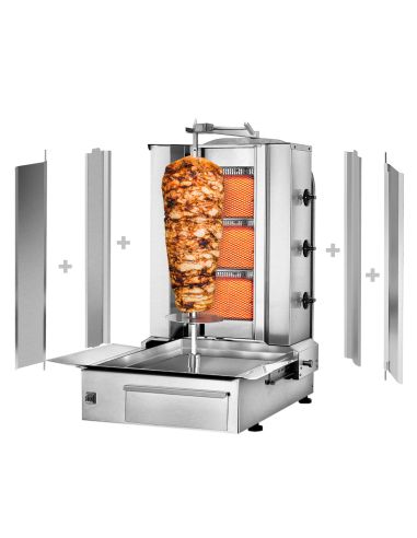 Grill gaz Döner kebab 3 brûleurs 40 kg DUK3